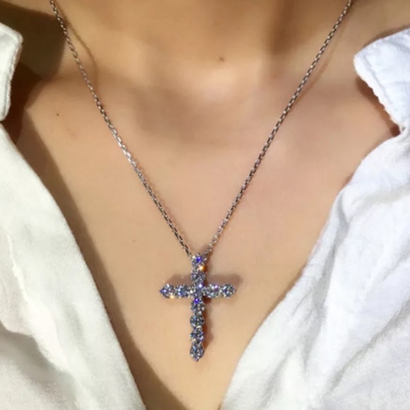 Sterling Silver Cross Necklace - Picture 4 of 4